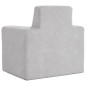 vidaXL Sofá para niños felpa suave gris claro vidaXL Sofá para niños felpa suave gris claro