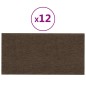 vidaXL Paneles de pared 12 uds tela marrón 30x15 cm 0,54 m² vidaXL Paneles de pared 12 uds tela marrón 30x15 cm 0,54 m²