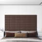 vidaXL Paneles de pared 12 uds cuero sintético marrón 30x15 cm 0,54 m² vidaXL Paneles de pared 12 uds cuero sintético marrón 30x15 cm 0,54 m²