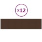 vidaXL Paneles de pared 12 uds tela marrón 60x15 cm 1,08 m² vidaXL Paneles de pared 12 uds tela marrón 60x15 cm 1,08 m²