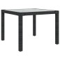 vidaXL Juego de comedor de jardín 5 pzas con cojines ratán PE negro