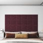 vidaXL Paneles de pared 12 uds tela morado 30x30 cm 1,08 m² vidaXL Paneles de pared 12 uds tela morado 30x30 cm 1,08 m²