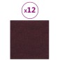 vidaXL Paneles de pared 12 uds tela morado 30x30 cm 1,08 m² vidaXL Paneles de pared 12 uds tela morado 30x30 cm 1,08 m²