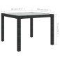 vidaXL Juego de comedor de jardín 5 pzas con cojines ratán PE negro
