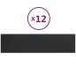 vidaXL Paneles de pared 12 uds cuero sintético negro 60x15 cm 1,08 m² vidaXL Paneles de pared 12 uds cuero sintético negro 60x15 cm 1,08 m²