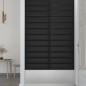 vidaXL Paneles de pared 12 uds cuero sintético negro 60x15 cm 1,08 m² vidaXL Paneles de pared 12 uds cuero sintético negro 60x15 cm 1,08 m²