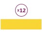 vidaXL Paneles de pared 12 uds tela amarillo claro 60x15 cm 1,08 m² vidaXL Paneles de pared 12 uds tela amarillo claro 60x15 cm 1,08 m²