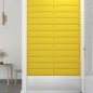 vidaXL Paneles de pared 12 uds tela amarillo claro 60x15 cm 1,08 m² vidaXL Paneles de pared 12 uds tela amarillo claro 60x15 cm 1,08 m²