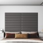 vidaXL Paneles de pared 12 uds cuero sintético gris 90x15 cm 1,62 m² vidaXL Paneles de pared 12 uds cuero sintético gris 90x15 cm 1,62 m²