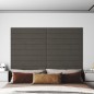 vidaXL Paneles de pared 12 uds terciopelo gris oscuro 90x15 cm 1,62 m²