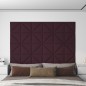 vidaXL Paneles de pared 12 uds tela morado 30x30 cm 0,54 m² vidaXL Paneles de pared 12 uds tela morado 30x30 cm 0,54 m²