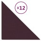 vidaXL Paneles de pared 12 uds tela morado 30x30 cm 0,54 m² vidaXL Paneles de pared 12 uds tela morado 30x30 cm 0,54 m²