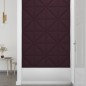 vidaXL Paneles de pared 12 uds tela morado 30x30 cm 0,54 m² vidaXL Paneles de pared 12 uds tela morado 30x30 cm 0,54 m²