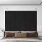 vidaXL Paneles de pared 12 uds tela negro 30x30 cm 0,54 m² vidaXL Paneles de pared 12 uds tela negro 30x30 cm 0,54 m²