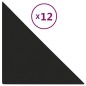 vidaXL Paneles de pared 12 uds tela negro 30x30 cm 0,54 m² vidaXL Paneles de pared 12 uds tela negro 30x30 cm 0,54 m²