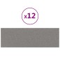 vidaXL Paneles de pared 12 uds tela gris claro 90x30 cm 3,24 m² vidaXL Paneles de pared 12 uds tela gris claro 90x30 cm 3,24 m²