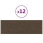 vidaXL Paneles de pared 12 uds tela marrón 90x30 cm 3,24 m² vidaXL Paneles de pared 12 uds tela marrón 90x30 cm 3,24 m²