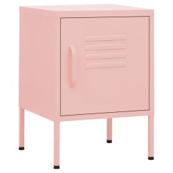 vidaXL Mesitas de noche 2 uds rosa acero 35x35x51 cm
