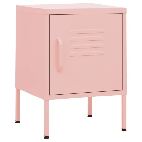 vidaXL Mesitas de noche 2 uds rosa acero 35x35x51 cm