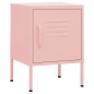 vidaXL Mesitas de noche 2 uds rosa acero 35x35x51 cm