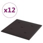 vidaXL Paneles de pared 12 uds cuero sintético negro 30x30 cm 1,08 m² vidaXL Paneles de pared 12 uds cuero sintético negro 30x30 cm 1,08 m²