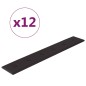 vidaXL Paneles de pared 12 uds cuero sintético negro 90x15 cm 1,62 m² vidaXL Paneles de pared 12 uds cuero sintético negro 90x15 cm 1,62 m²