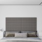 vidaXL Paneles de pared 12 uds tela gris claro 90x15 cm 1,62 m² vidaXL Paneles de pared 12 uds tela gris claro 90x15 cm 1,62 m²