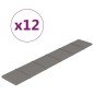 vidaXL Paneles de pared 12 uds tela gris claro 90x15 cm 1,62 m² vidaXL Paneles de pared 12 uds tela gris claro 90x15 cm 1,62 m²