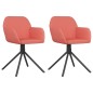 vidaXL Sillas de comedor giratorias 2 unidades terciopelo rosa vidaXL Sillas de comedor giratorias 2 unidades terciopelo rosa