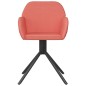 vidaXL Sillas de comedor giratorias 2 unidades terciopelo rosa vidaXL Sillas de comedor giratorias 2 unidades terciopelo rosa