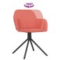 vidaXL Sillas de comedor giratorias 2 unidades terciopelo rosa vidaXL Sillas de comedor giratorias 2 unidades terciopelo rosa