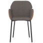 vidaXL Sillas de comedor 2 unidades cuero sintético y tela gris oscuro vidaXL Sillas de comedor 2 unidades cuero sintético y tela gris oscuro