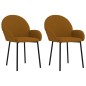 vidaXL Sillas de comedor 2 unidades terciopelo marrón vidaXL Sillas de comedor 2 unidades terciopelo marrón