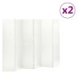 vidaXL Biombos divisores de 6 paneles 2 uds blanco acero 240x180 cm vidaXL Biombos divisores de 6 paneles 2 uds blanco acero 240x180 cm