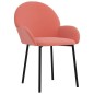vidaXL Sillas de comedor 2 unidades terciopelo rosa vidaXL Sillas de comedor 2 unidades terciopelo rosa