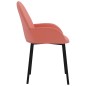 vidaXL Sillas de comedor 2 unidades terciopelo rosa vidaXL Sillas de comedor 2 unidades terciopelo rosa