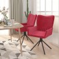 vidaXL Sillas de comedor giratorias 2 unidades terciopelo rojo tinto vidaXL Sillas de comedor giratorias 2 unidades terciopelo rojo tinto