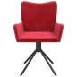 vidaXL Sillas de comedor giratorias 2 unidades terciopelo rojo tinto vidaXL Sillas de comedor giratorias 2 unidades terciopelo rojo tinto