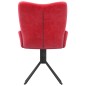 vidaXL Sillas de comedor giratorias 2 unidades terciopelo rojo tinto vidaXL Sillas de comedor giratorias 2 unidades terciopelo rojo tinto