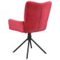 vidaXL Sillas de comedor giratorias 2 unidades terciopelo rojo tinto vidaXL Sillas de comedor giratorias 2 unidades terciopelo rojo tinto