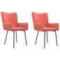 vidaXL Sillas de comedor 2 unidades terciopelo rosa