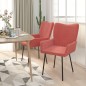 vidaXL Sillas de comedor 2 unidades terciopelo rosa