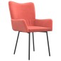 vidaXL Sillas de comedor 2 unidades terciopelo rosa