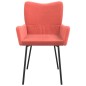 vidaXL Sillas de comedor 2 unidades terciopelo rosa