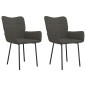 vidaXL Sillas de comedor 2 unidades terciopelo gris oscuro vidaXL Sillas de comedor 2 unidades terciopelo gris oscuro