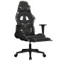 vidaXL Silla gaming masaje reposapiés cuero sintético negro camuflaje vidaXL Silla gaming masaje reposapiés cuero sintético negro camuflaje