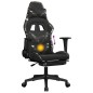 vidaXL Silla gaming masaje reposapiés cuero sintético negro camuflaje vidaXL Silla gaming masaje reposapiés cuero sintético negro camuflaje