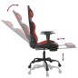 vidaXL Silla gaming de masaje y reposapiés cuero sintético negro rojo vidaXL Silla gaming de masaje y reposapiés cuero sintético negro rojo