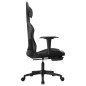 vidaXL Silla gaming de masaje y reposapiés cuero sintético negro vidaXL Silla gaming de masaje y reposapiés cuero sintético negro