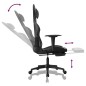 vidaXL Silla gaming de masaje y reposapiés cuero sintético negro vidaXL Silla gaming de masaje y reposapiés cuero sintético negro